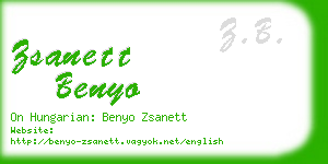 zsanett benyo business card